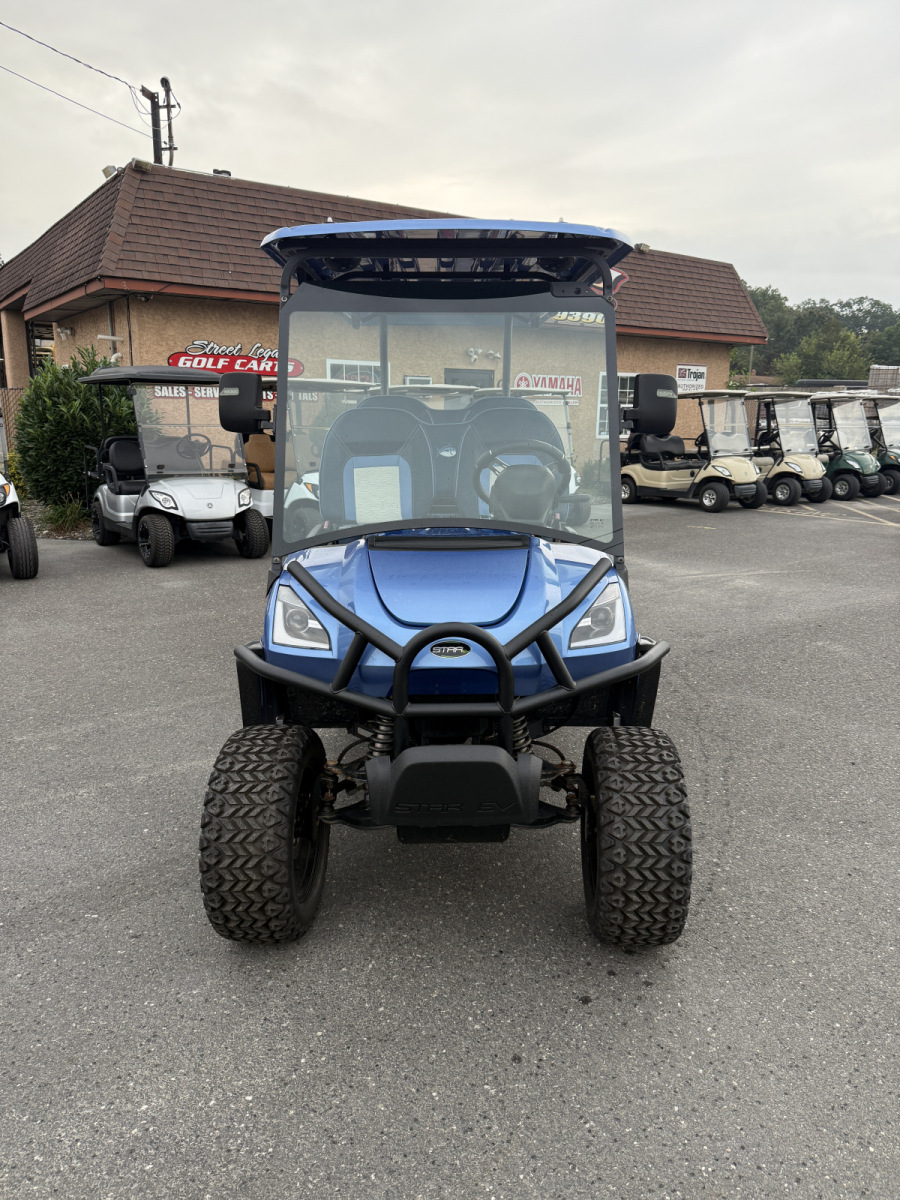 2021 Used Star Sirius 4+2L Blue Metallic 48 volt Low Speed Vehicle LSV street legal cart, premium options, 860 miles for Sale - Image 3