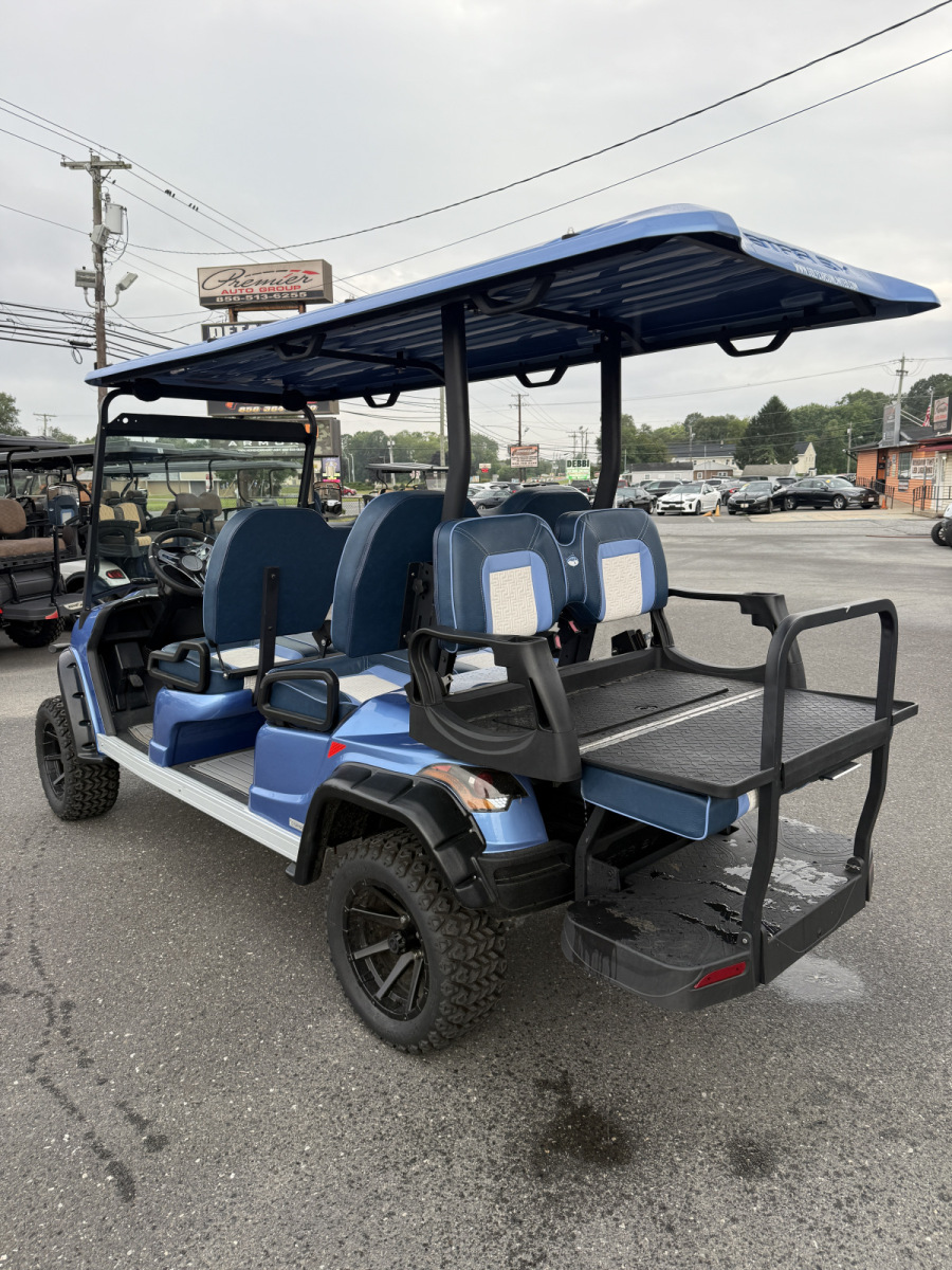 2021 Used Star Sirius 4+2L Blue Metallic 48 volt Low Speed Vehicle LSV street legal cart, premium options, 860 miles for Sale - Image 4