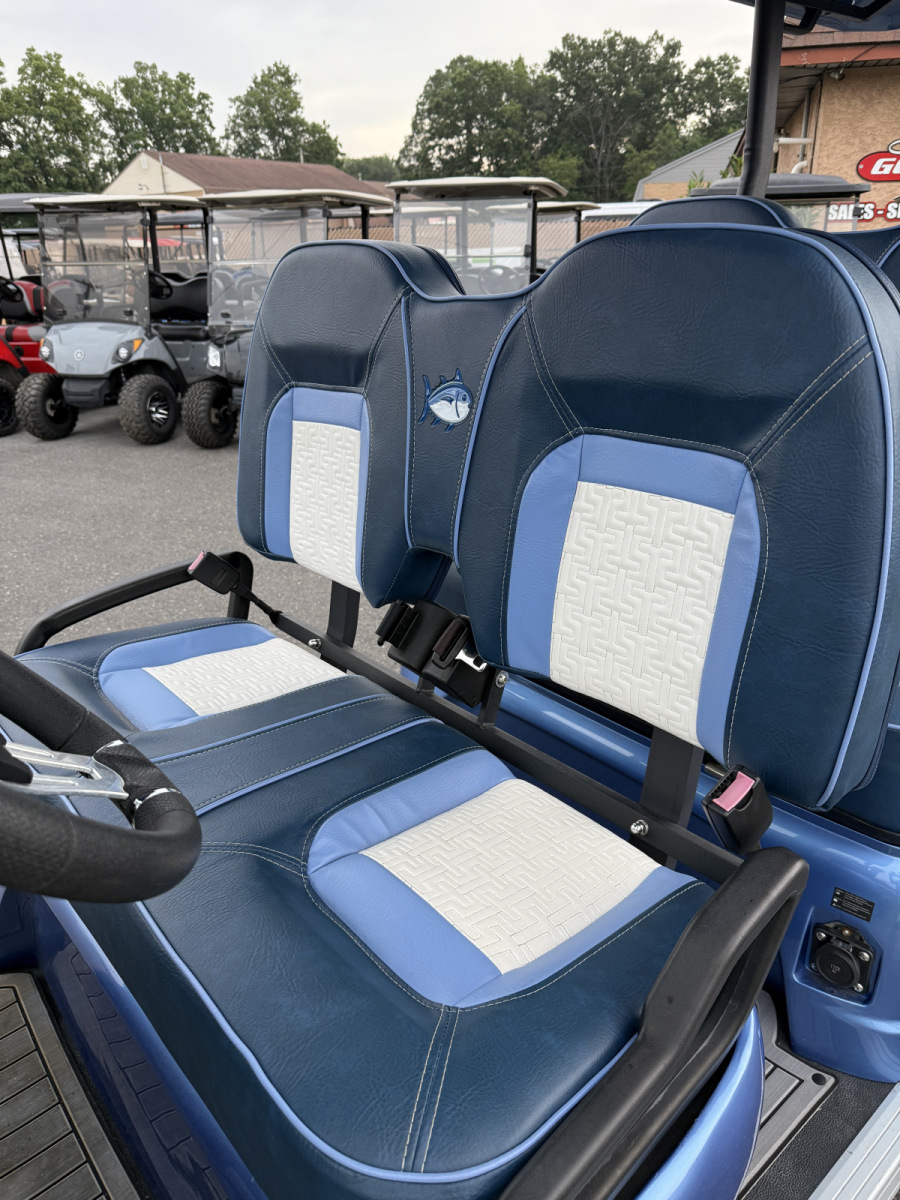 2021 Used Star Sirius 4+2L Blue Metallic 48 volt Low Speed Vehicle LSV street legal cart, premium options, 860 miles for Sale - Image 2