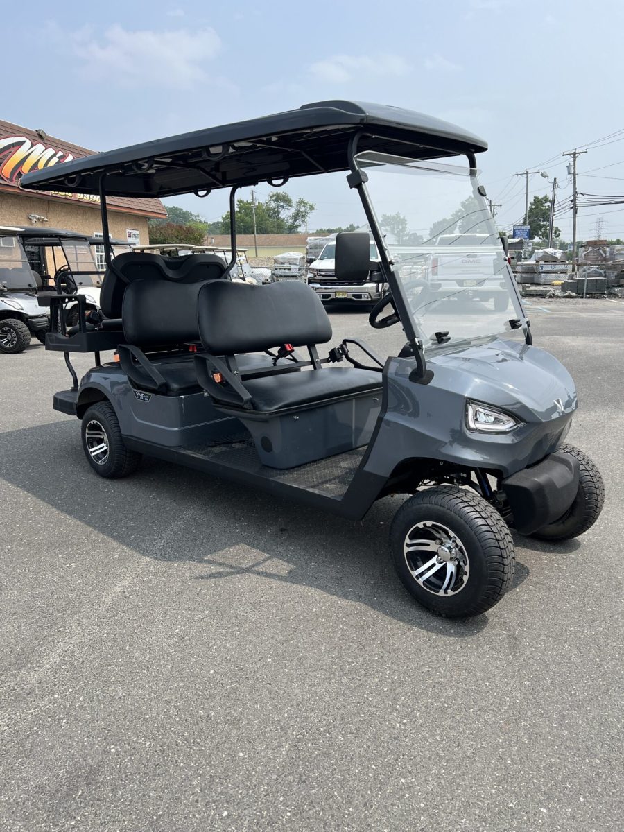 2022 Used Vivid V6 Gray 48 volt AC electric Lithium Low Speed Vehicle LSV street legal cart, 242 miles For Sale - Image 4
