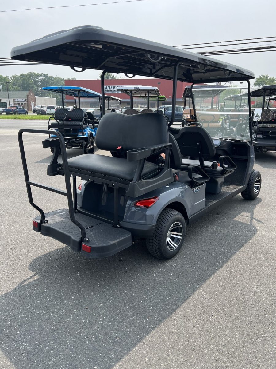 2022 Used Vivid V6 Gray 48 volt AC electric Lithium Low Speed Vehicle LSV street legal cart, 242 miles For Sale - Image 2