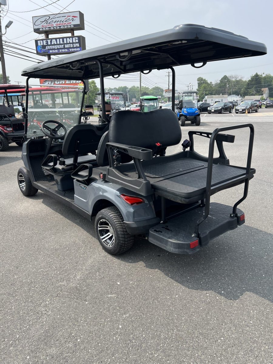 2022 Used Vivid V6 Gray 48 volt AC electric Lithium Low Speed Vehicle LSV street legal cart, 242 miles For Sale - Image 3
