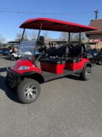 2023 Used Elite Alset EV6L Fire Red 48 volt Low Speed Vehicle LSV street legal cart, 36 miles