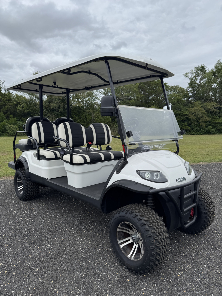 2022 Used Icon I60L White metallic 48 volt Low Speed Vehicle LSV street legal cart, 991 miles for Sale - Image 3
